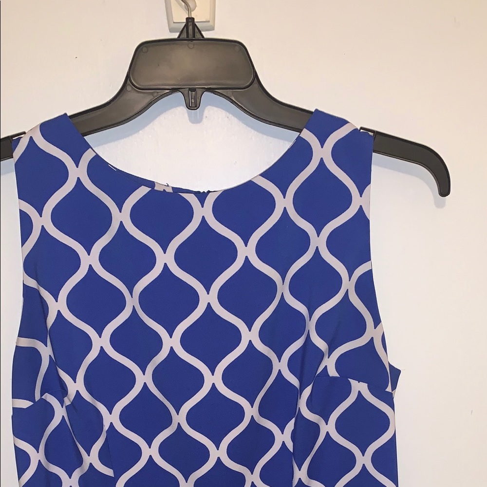 AGB Royal Blue/White Sheath Dress